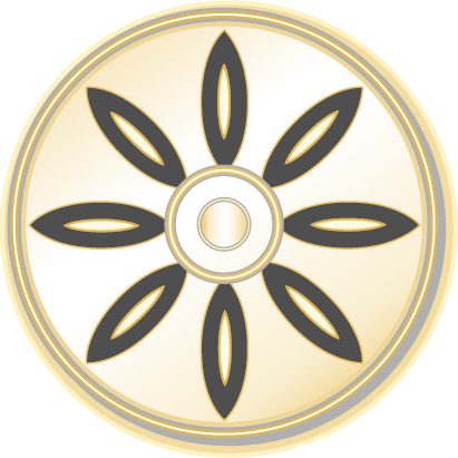 Symbol of Buddhism: Dharmachakra, the eight-spoked wheel
